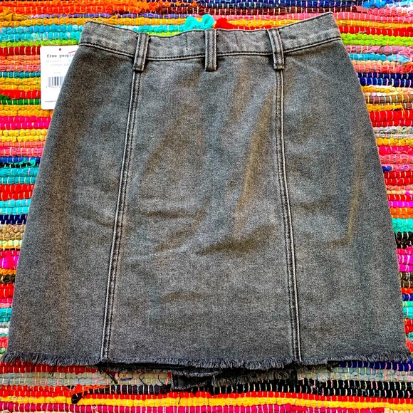 free people PARKER WRAP denim skirt . NWT . size 25 - Picture 5 of 5